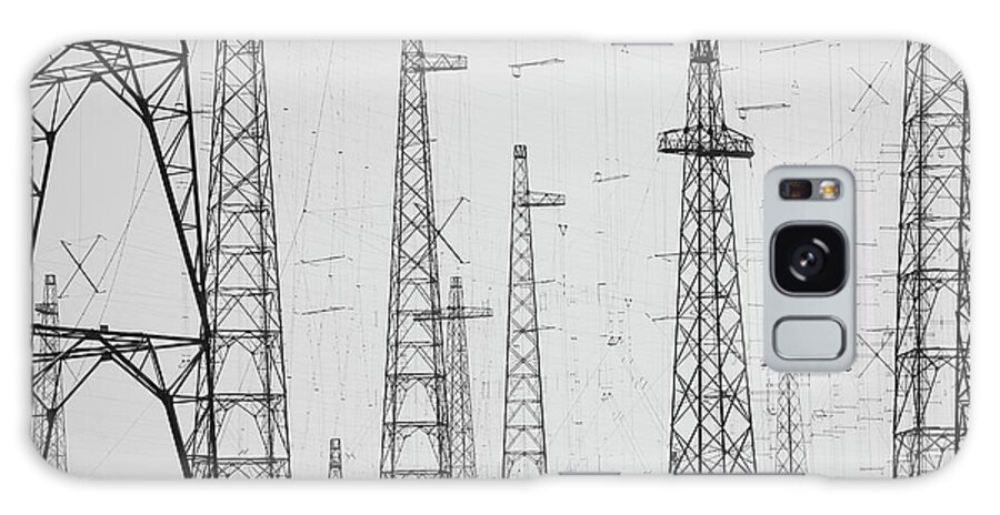 Electricity Pylon Galaxy Case featuring the photograph Electricity Towers, Howick by David Henderson