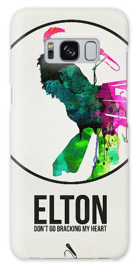 Elton John Galaxy Case featuring the digital art Elton Watercolor Poster by Naxart Studio
