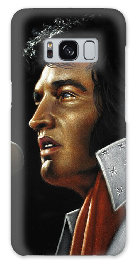 Velvet Galaxy Case featuring the painting Elvis Presley in Vegas by Argo