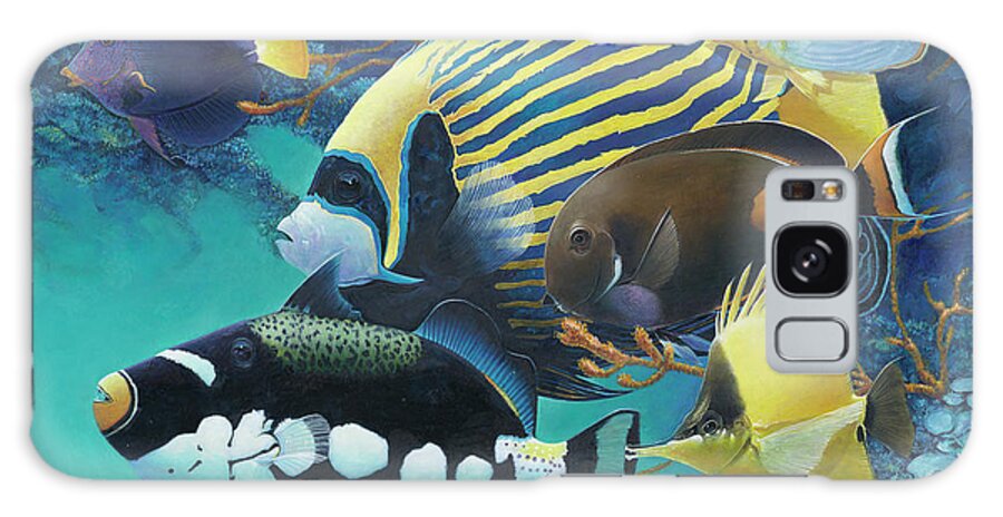 Fish Galaxy Case featuring the painting Emporer Angel by Durwood Coffey