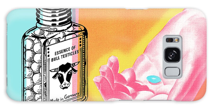 Bottle Galaxy Case featuring the drawing Essence of Bull Testicles by CSA Images