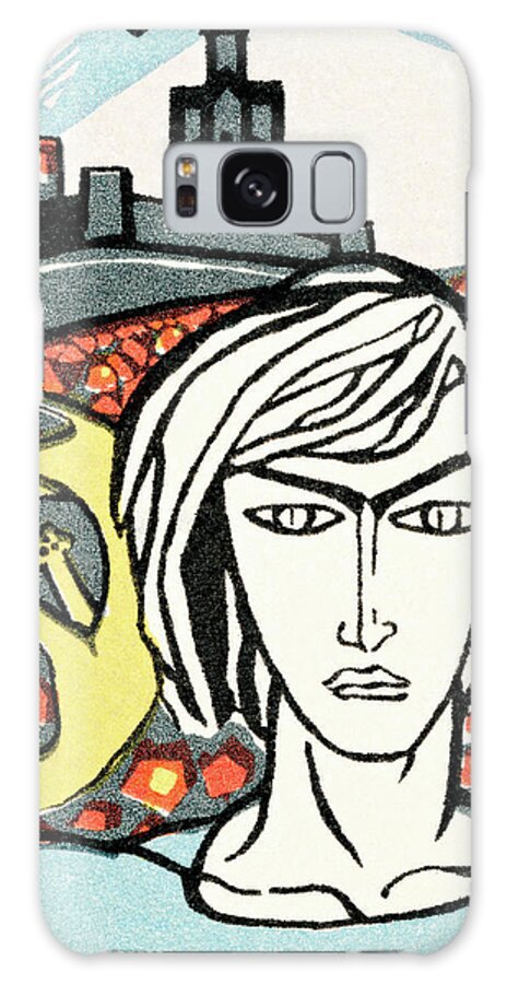 Adult Galaxy Case featuring the drawing Evil prince by CSA Images