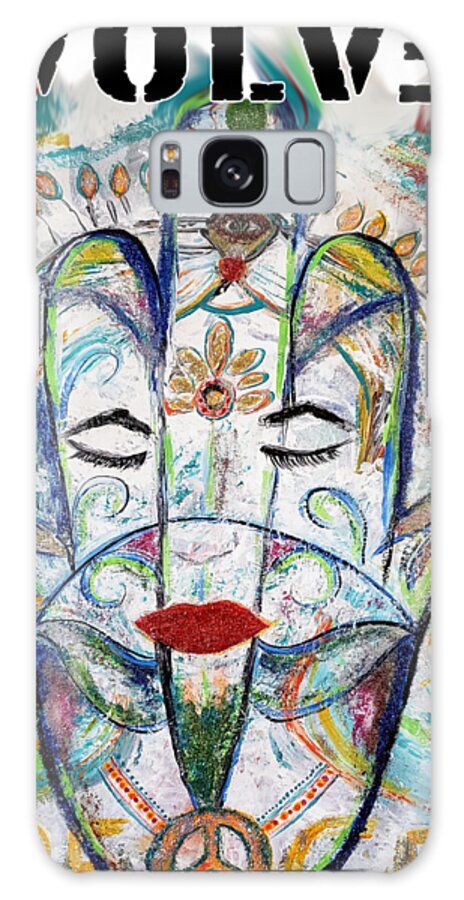 Evolved Galaxy Case featuring the mixed media Evolved by Artista Elisabet
