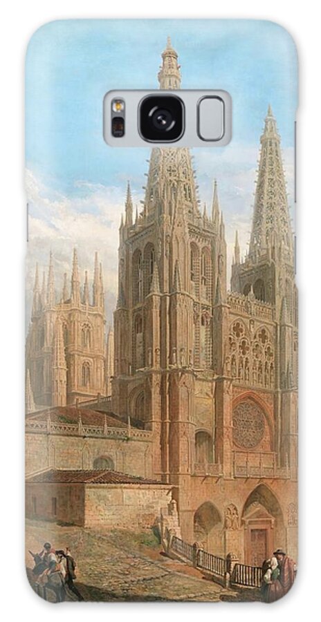 Francisco Javier Parcerisa Y Boada Galaxy Case featuring the painting 'Exterior of Burgos Cathedral'. 1859. Oil on canvas. by Francisco Javier Parcerisa Y Boada