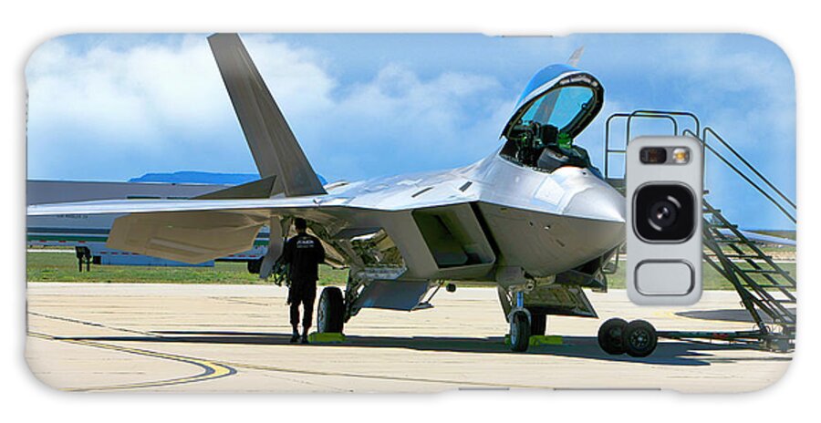 F-22 Galaxy Case featuring the photograph F22 Rapter by Chris Smith