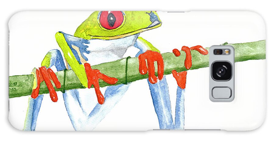 Frog Galaxy Case featuring the painting Fabio T Frog by Richard Stedman