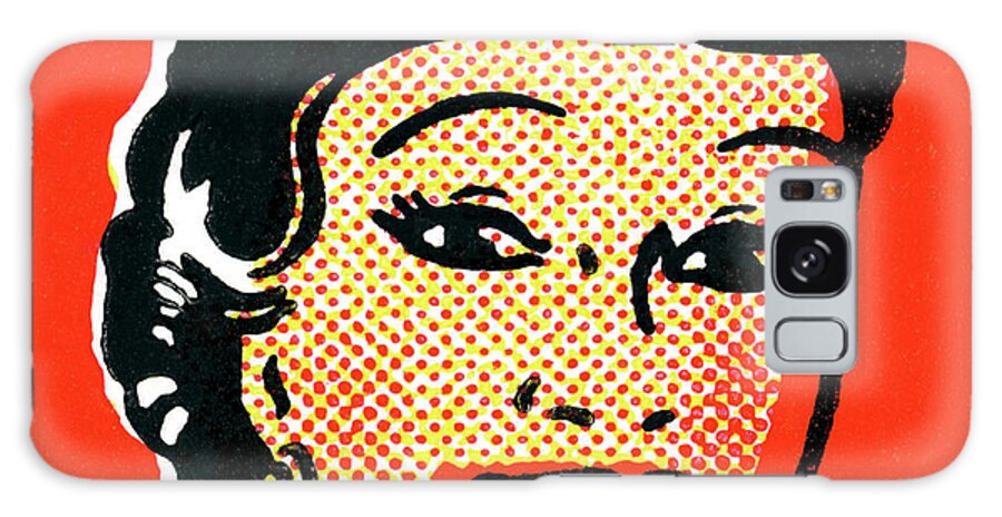Adult Galaxy Case featuring the drawing Face of a Woman by CSA Images