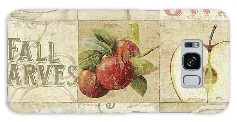 9 Patch With Apples Galaxy Case featuring the painting Fall Harvest Iv by Lisa Audit