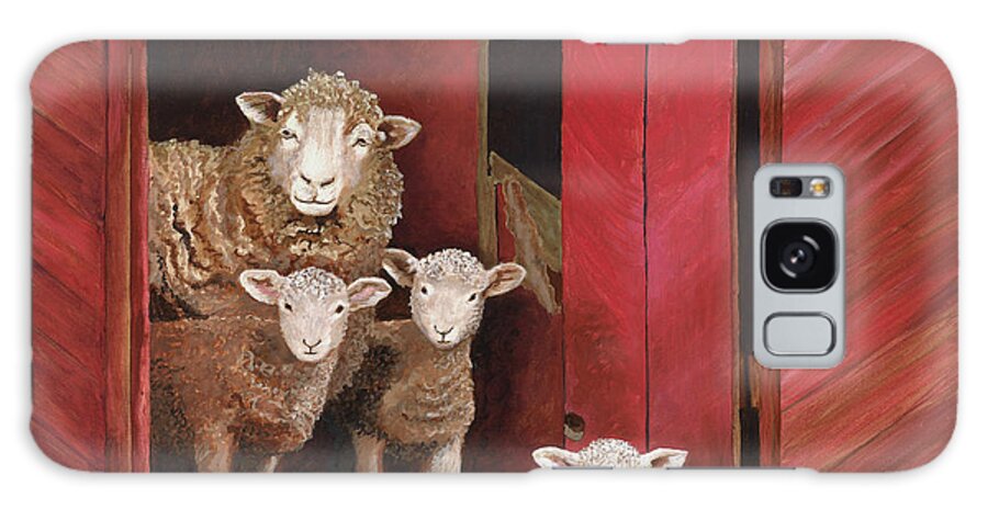 Sheep Galaxy Case featuring the painting Family Portrait by Megan Collins