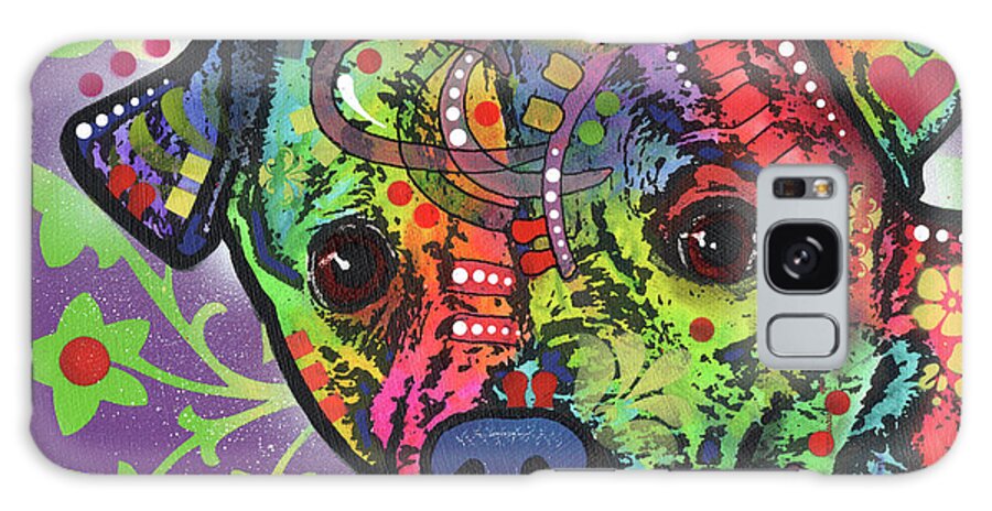 Farley Galaxy Case featuring the mixed media Farley by Dean Russo