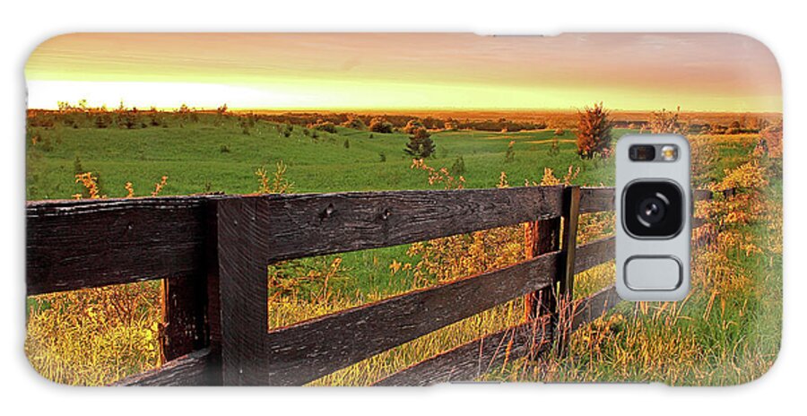 Tranquility Galaxy Case featuring the photograph Fence In The Morning Light by B.e. Mcgowan Photography