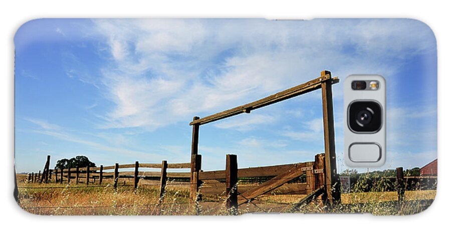 Tranquility Galaxy Case featuring the photograph Fences In Field by Daryl D'angelo