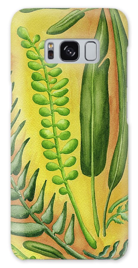 Fern 3 Galaxy Case featuring the painting Fern 3 by Andrea Strongwater