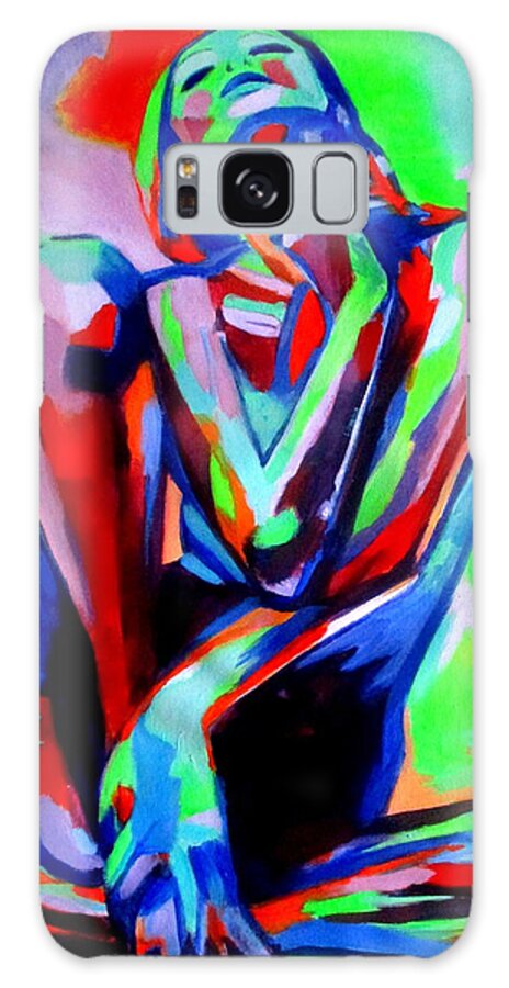 Nude Figures Galaxy Case featuring the painting Fervidly by Helena Wierzbicki