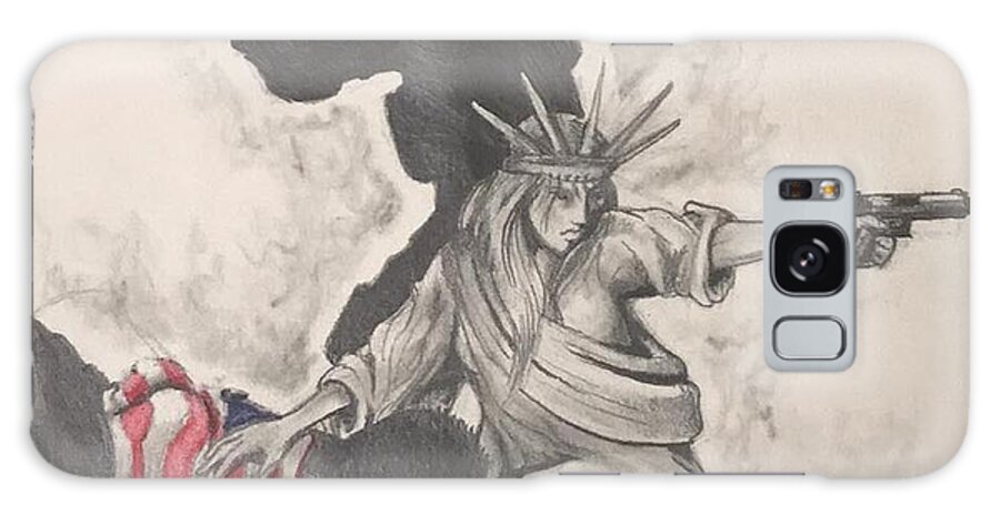 Liberty Galaxy Case featuring the drawing Fighting for Liberty by Howard King