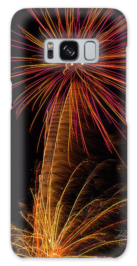 Fireworks Galaxy Case featuring the photograph Fireworks Palm Tree by Meta Gatschenberger