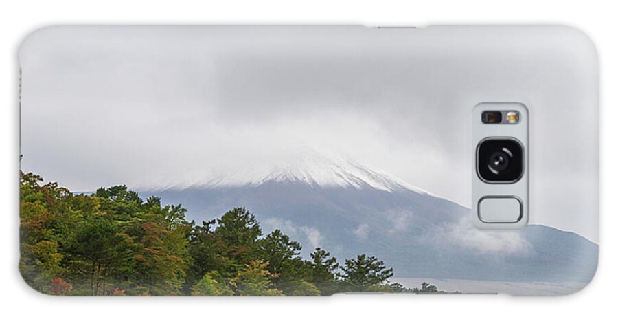 Scenics Galaxy Case featuring the photograph First Snow Capped Mt.fuji by Hiroshi Naito