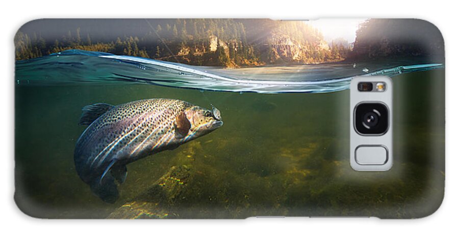 Flare Galaxy Case featuring the photograph Fishing Close-up Shut Of A Fish Hook by Rocksweeper