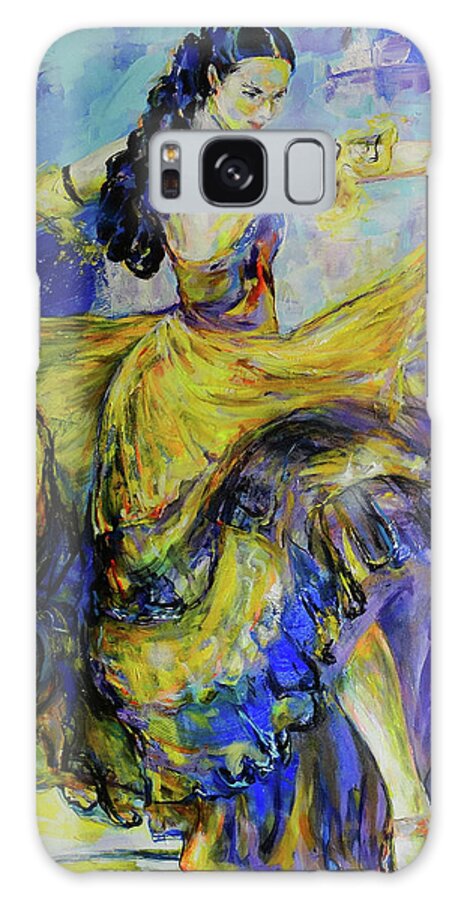 Flamenco Galaxy Case featuring the painting Flamenco Dancer by Koro Arandia