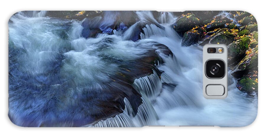 Fall Colors And Waterfall Galaxy Case featuring the photograph Flat Rock Cascade by Johnny Boyd