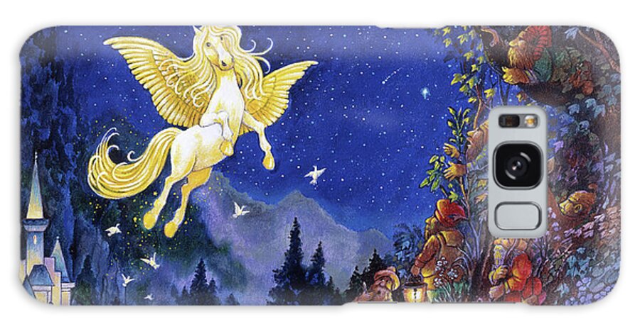 Flight Of Pegasus Galaxy Case featuring the painting Flight Of Pegasus by Bill Bell