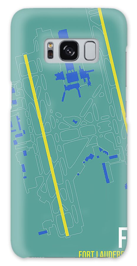 Fll Airport Layout Galaxy Case featuring the digital art Fll Airport Layout by O8 Left