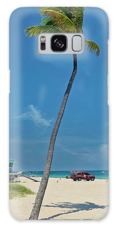 Estock Galaxy Case featuring the digital art Florida, Fort Lauderdale, Beach With Lifeguard House And Rescue Truck by Gabriel Jaime Jimenez