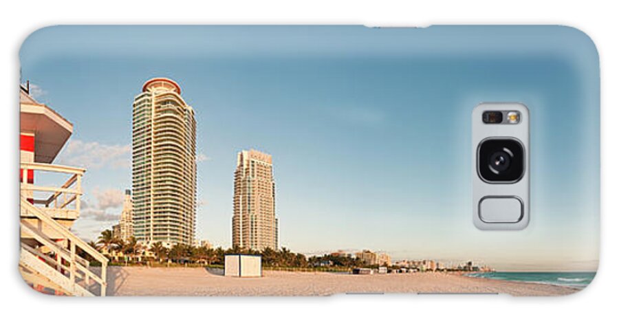 Water's Edge Galaxy Case featuring the photograph Florida Miami Beach Ocean Daybreak by Fotovoyager