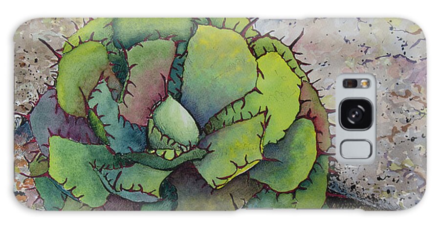 Succulent Galaxy Case featuring the painting Florida Succulent by Margaret Zabor