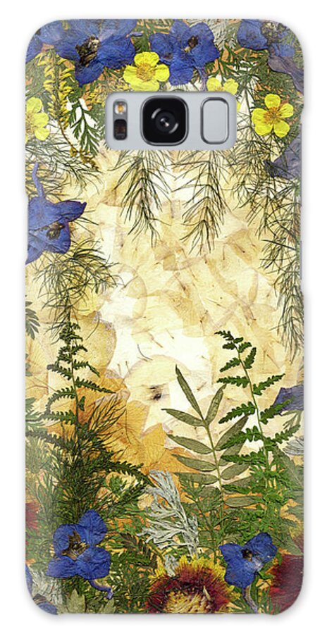 Flower Fantasy 43 Galaxy Case featuring the painting Flower Fantasy 43 by Dryflowersart