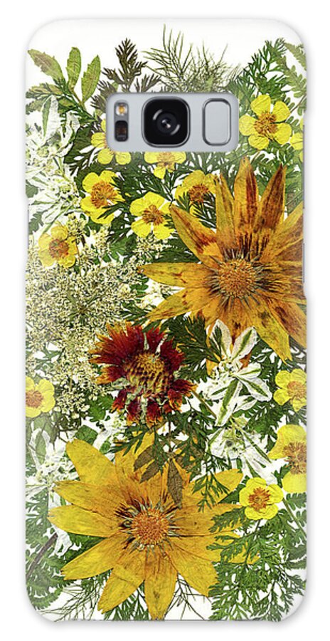 Flower Fantasy 47 Galaxy Case featuring the painting Flower Fantasy 47 by Dryflowersart
