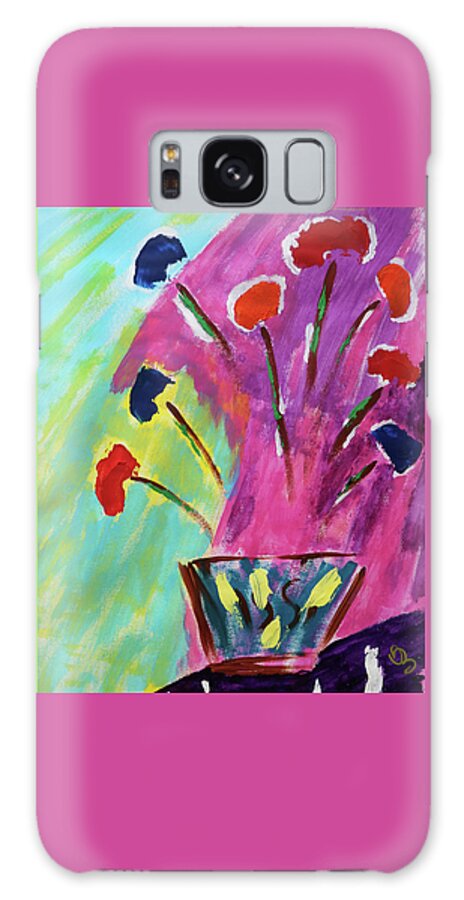 Flowers Galaxy Case featuring the painting Flowers Gone Wild by Deborah Boyd