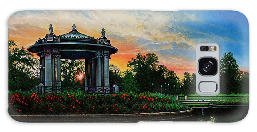 Forest Park Galaxy Case featuring the painting Forest Park Bandstand 2 by Michael Frank