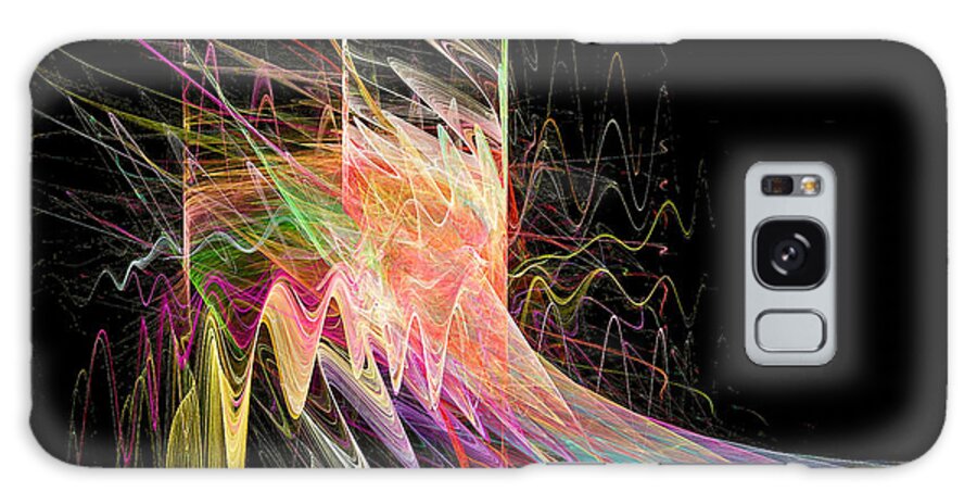 Electric Galaxy Case featuring the digital art Fractal Beauty Deluxe Colorful by Don Northup