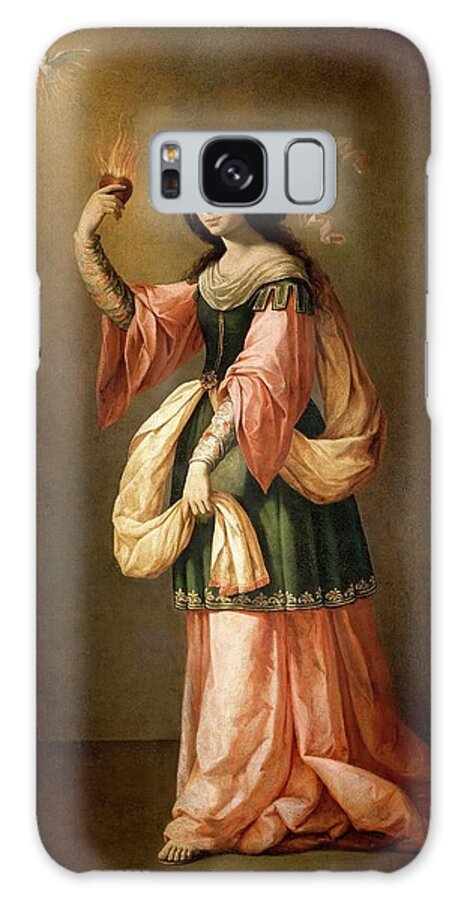 Allegory Of Charity Galaxy Case featuring the painting Francisco de Zurbaran / 'Allegory of Charity', ca. 1655, Spanish School. by Francisco de Zurbaran -c 1598-1664-
