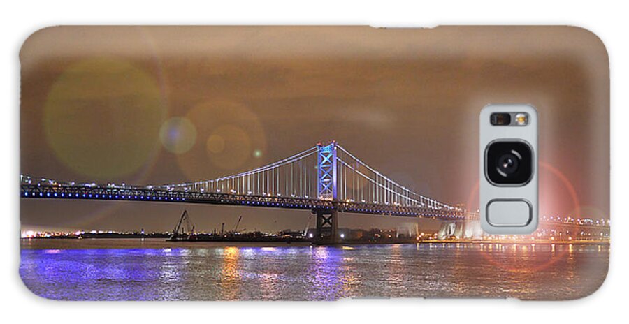 Richard Reeve Galaxy Case featuring the photograph Franklin Bridge Flare by Richard Reeve