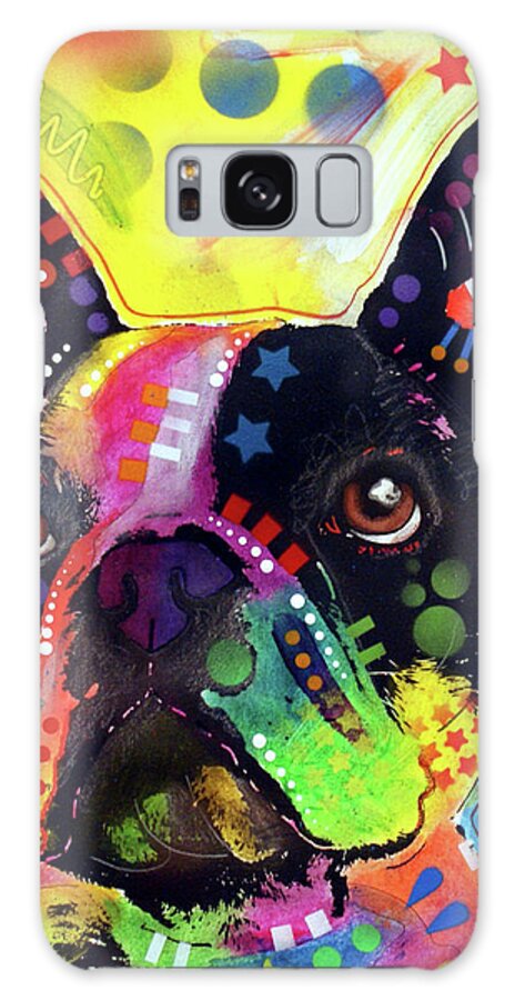 French Bulldog 2 Galaxy Case featuring the mixed media French Bulldog 2 by Dean Russo