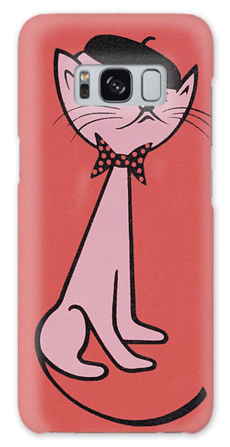 Accessories Galaxy Case featuring the drawing French Cat by CSA Images