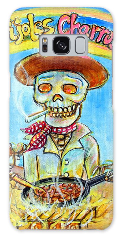 Day Of The Dead Galaxy Case featuring the painting Frijoles Charros by Heather Calderon