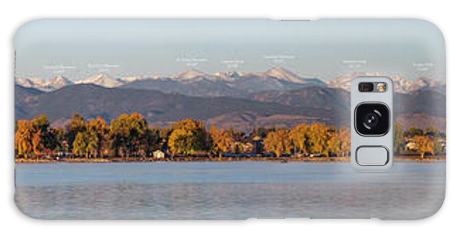 Front Galaxy Case featuring the photograph Front Range with Peak Labels by Aaron Spong