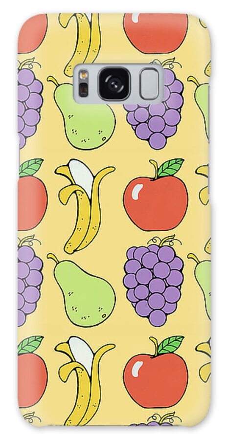 Apple Galaxy Case featuring the drawing Fruit Pattern by CSA Images