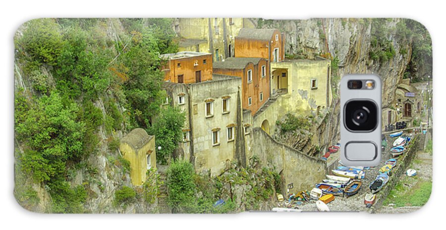 Amalfi Galaxy Case featuring the photograph Furore The Village That Doesn't Exist by Douglas Wielfaert