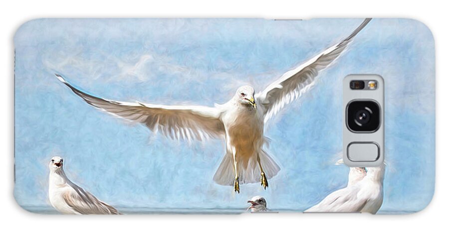Sea Gull Galaxy Case featuring the photograph Gang's All Here by Pete Rems