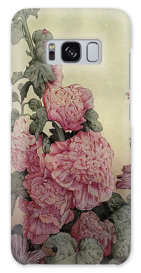 Botanical & Floral+flowers+other Galaxy Case featuring the painting Garden Fantasy Iv by Unknown