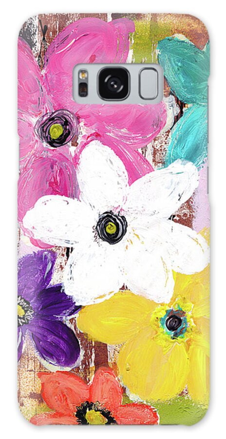 Garden Of Colour Galaxy Case featuring the painting Garden Of Colour by Kathleen Tennant