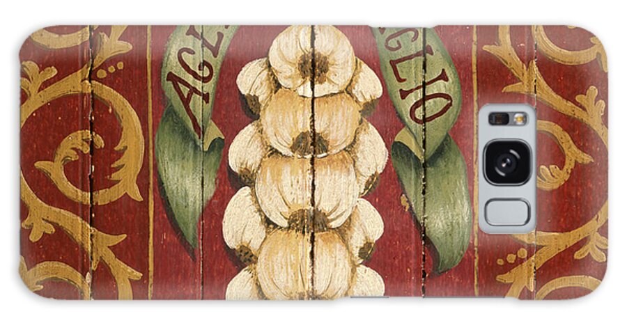aglio Abbonsante Garlic Sign Galaxy Case featuring the painting Garlic by Susan Clickner
