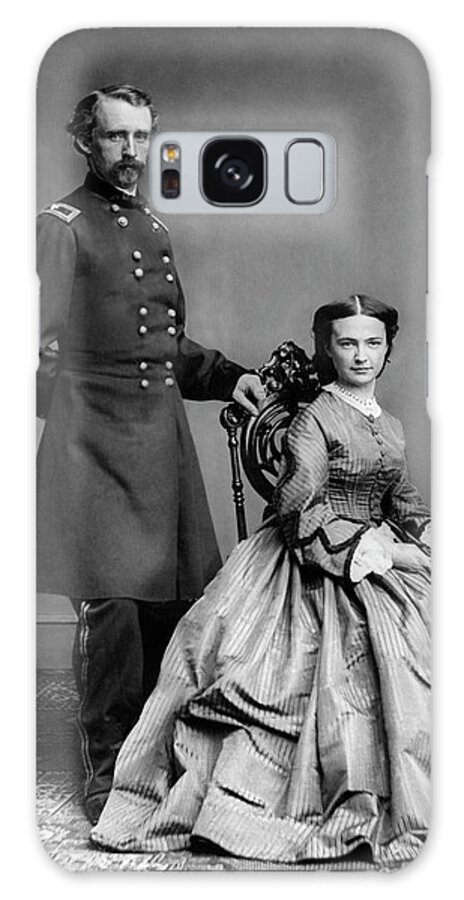 George Armstrong Custer Galaxy Case featuring the photograph General Custer and His Wife Libbie by War Is Hell Store