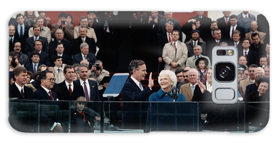 President Bush Galaxy Case featuring the photograph George Bush Inauguration Ceremony - 1989 by War Is Hell Store
