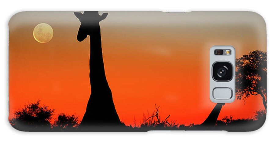 Botswana Galaxy Case featuring the photograph Giraffes by Steve Allen