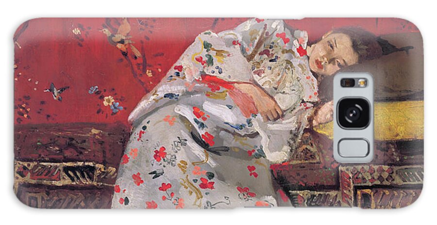 George Hendrik Breitner Galaxy S8 Case featuring the painting Girl in a White Kimono - Top Quality Image Edition by George Hendrik Breitner